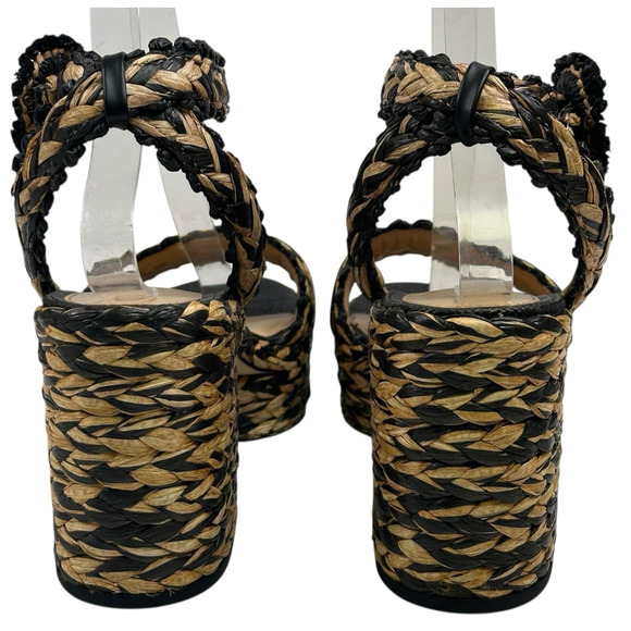 Sam Edelman Iliana Platform Sandal Womens 8.5M Raffia Woven Ankle Strap New $170 - Picture 4 of 9